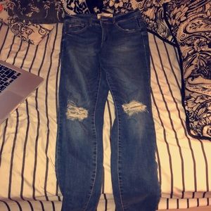 Denim ripped jeans from garage. Size 5.